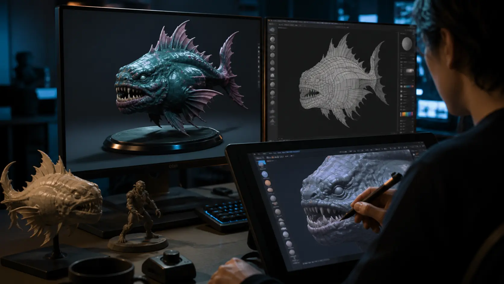 3D Arcade Creature Asset Sculpting and Character Modeling