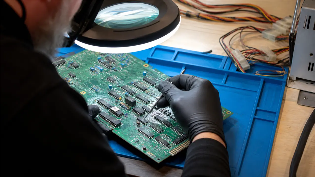 Microscopic PCB Soldering Inspection and Surface-Mount Component Verification