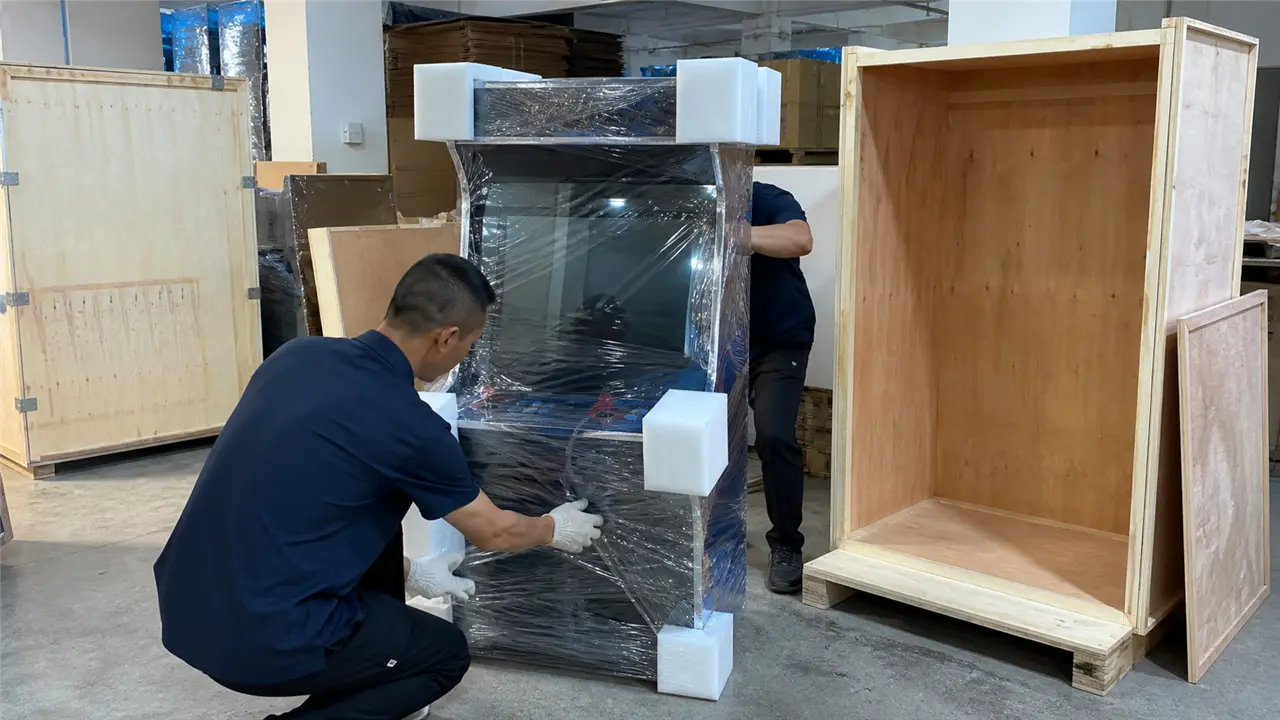Heavy-Duty Export Wooden Crating and Shock-Absorbent Cabinet Protection