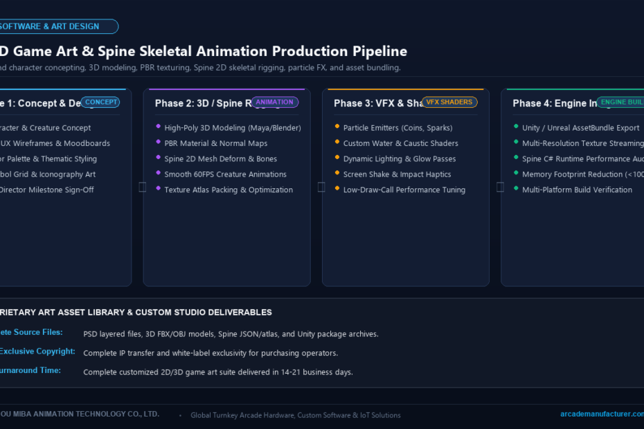 2D and 3D Game Art Design, Spine Skeletal Creature Animation, and PBR Shader Pipeline