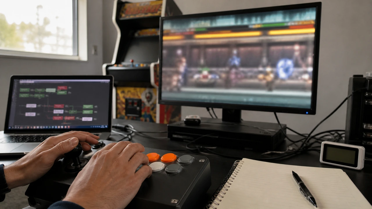 Software developers playtesting and calibrating custom arcade game release candidate builds