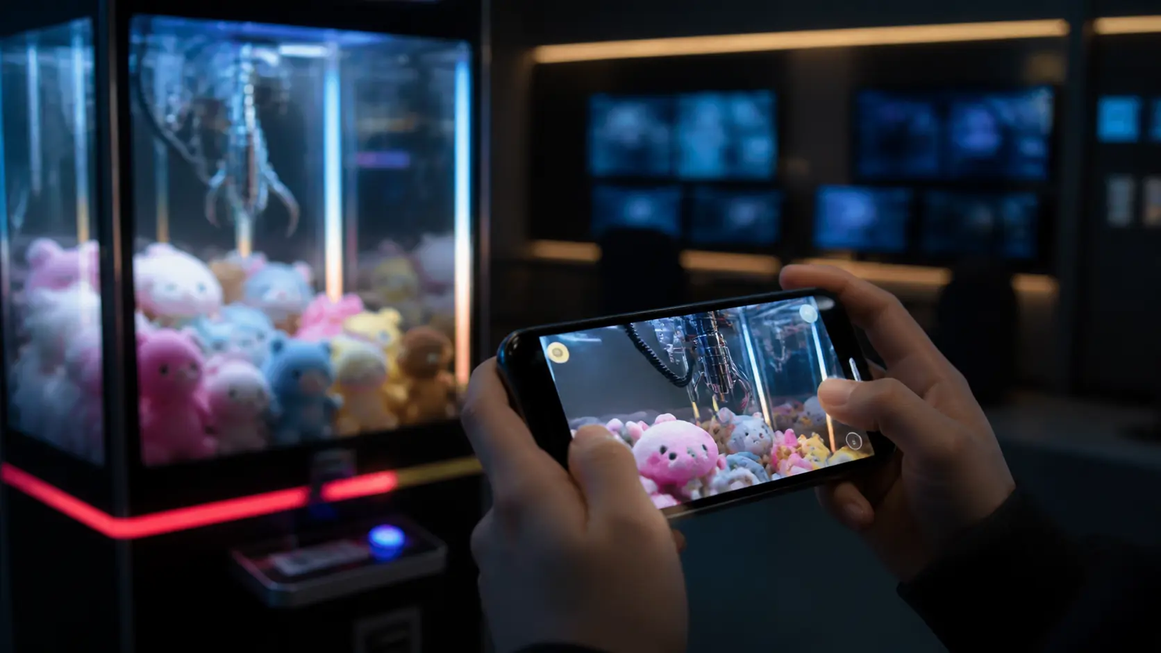 Mobile Tele-Operation Interface Controlling Real Physical Arcade Machine